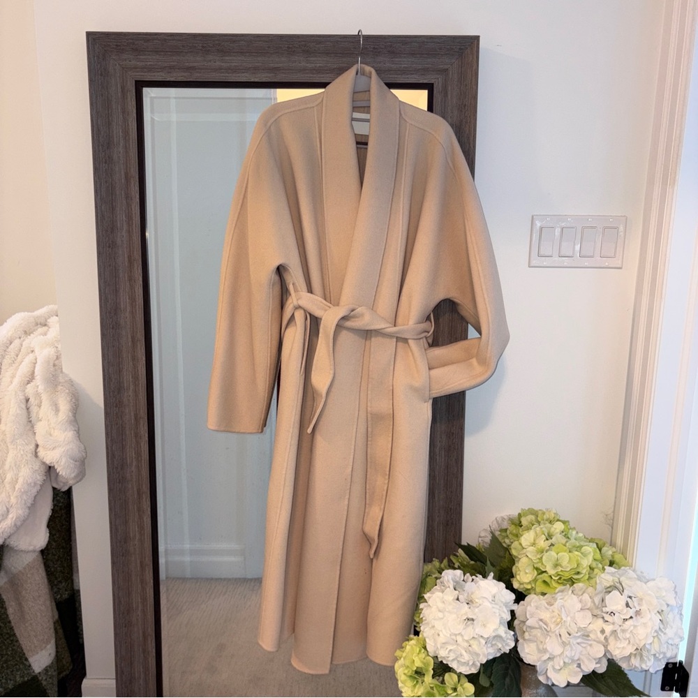 100% wool light brown coat